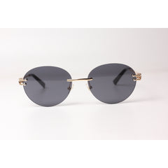 Cartier - R16 - Black - Golden - Rimless - Metal - Round - Sunglasses - Eyewear