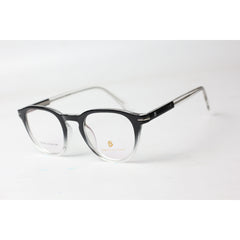 David Beckham - 2109 - Black - Transparent White - Acetate - Round - Optics - Eyewear