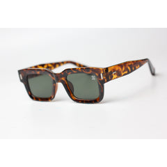 XSHADES - Angus - 7102 - Cheetah Tortoise - Green - Acetate - Square - Sunglasses - Eyewear