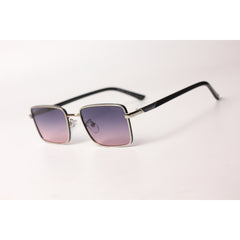 Prada - Red Wine Gradient - Silver - Slim - Metal - Rectangle - Sunglasses - Eyewear