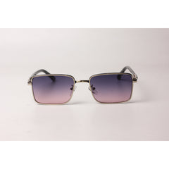 Prada - Red Wine Gradient - Silver - Slim - Metal - Rectangle - Sunglasses - Eyewear