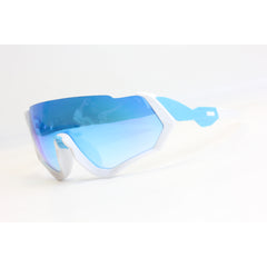 Sportix - Blue Mercury - White - TR - Light Weight - Sports - Curved - Rectangle - Sunglasses - Eyewear