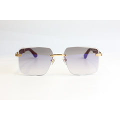 Cartier  - CT0365S - Wooden Brown - Golden - Rimless -  Rectangle - Premium Sunglasses - Eyewear