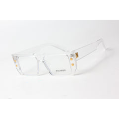 Balmain - 1999 - Transparent White - Bold -  Acetate - Rectangle - Optics - Eyewear