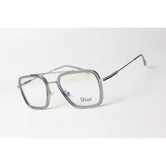 Iron Man - 9000 - Dior - Transparent - Grey - Silver - Metal - Acetate - Flight - Blue Cut - Square - Eyewear