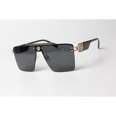 Versace -  523 - Golden - Black - Bold - Metal - Vintage - Square - Sunglasses - Eyewear