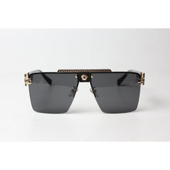 Versace -  523 - Golden - Black - Bold - Metal - Vintage - Square - Sunglasses - Eyewear