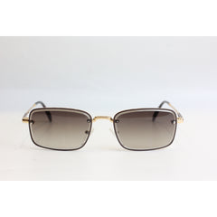 Sleeks - B255 - Golden - Brown Gradient - Slim - Metal - Rectangle - Sunglasses - Eyewear