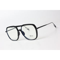 Dior - 650 - Oversize - Black - Metal - Round - Square -  Blue Cut - Optics - Eyewear