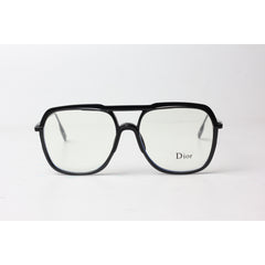 Dior - 650 - Oversize - Black - Metal - Round - Square -  Blue Cut - Optics - Eyewear