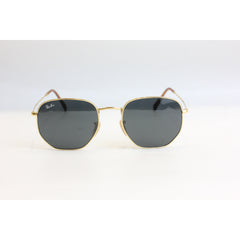 Ray Ban - RB 3548 - 54 MM - Golden Tortoise - Black - Metal - Hexagon Round - Sunglasses - Eyewear