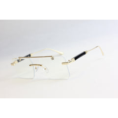 Cartier - RR65 - Transparent - Golden - Rimless - Metal - Rectangle - Optics - Eyewear