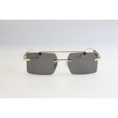 Cartier - RR65 - Black - Golden - Rimless - Metal - Rectangle - Sunglasses - Eyewear