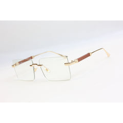 Cartier - R11 - Transparent White - Golden - Rimless - Metal - Rectangle - Optics - Eyewear