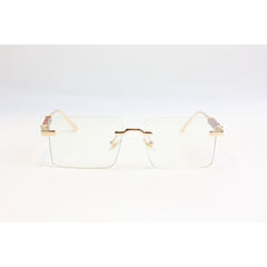 Cartier - R11 - Transparent White - Golden - Rimless - Metal - Rectangle - Optics - Eyewear