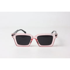 Marc Jacobs - 9565 - Transparent Pink - Black - Acetate - Rectangle - Sunglasses - Eyewear