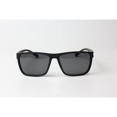 OGA - 468 - Matt Black - Red - Polarized - Light Weight - Curved - Acetate - Rectangle - Sunglasses - Eyewear