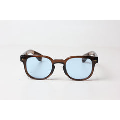 Moscot - 1502 - Brown - Blue - Acetate - Round - Sunglasses - Eyewear