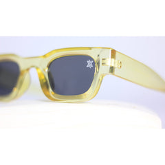 XSHADES - Rapperz - 7100 - Yellow - Black - Polarized - Acetate - Square - Sunglasses - Eyewear